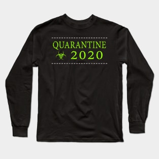 Quarantine 2020 Bio-hazard Community Awareness Distressed Long Sleeve T-Shirt